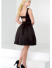 Short Backless Satin Mother Dress